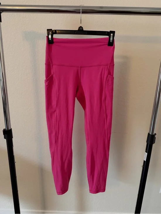 Lululemon Hot Pink High-Waist Pocket Leggings
