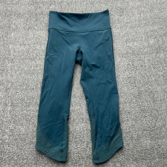 Lululemon Ready Set Go Crop Womens‎ 6 Submarine Stretch Activewear Leggings