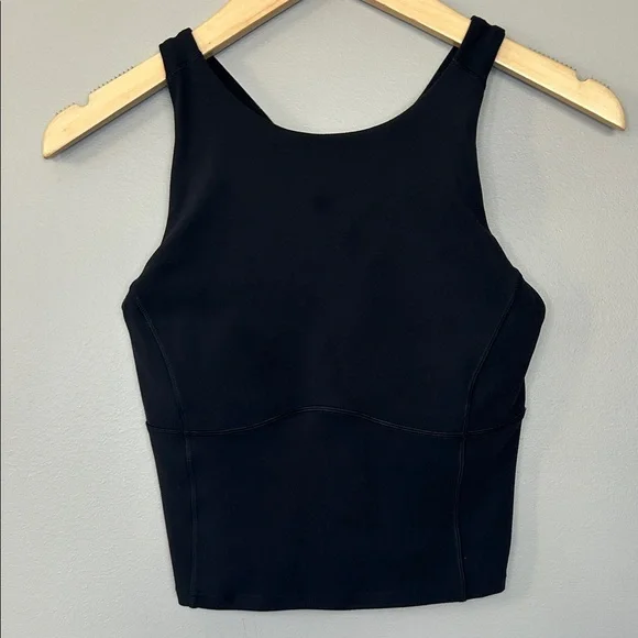 Lululemon Key to Balance Tank‎ Nulu Black Size 4 High Neck Yoga