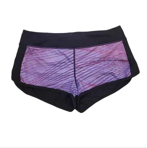 Fitty Women's Purple Black‎ Speed Workout Crossfit Athletic Shorts Small