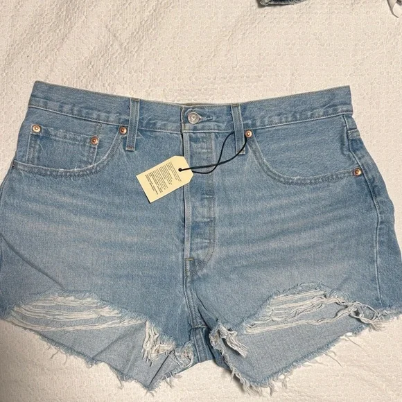 Levi's 501 Women's Blue Denim Shorts NWT