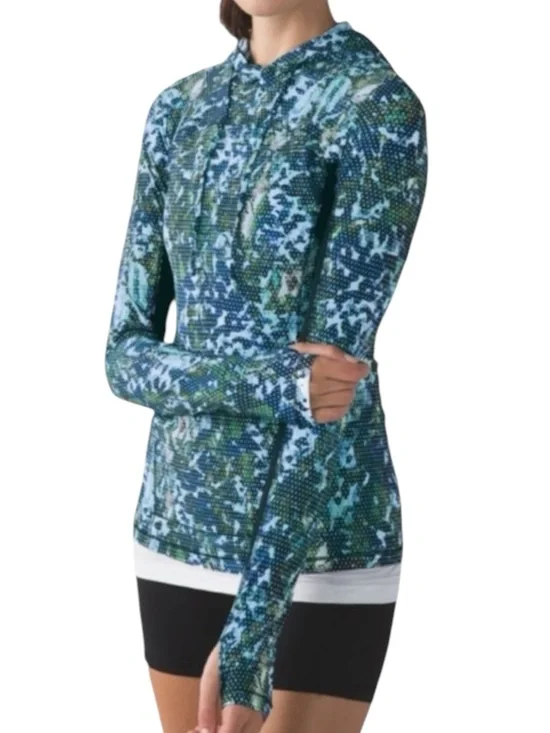 LULULEMON Runbeam Hoodie Floral Sport in Multicolors Size 2 or 4 — Older Style