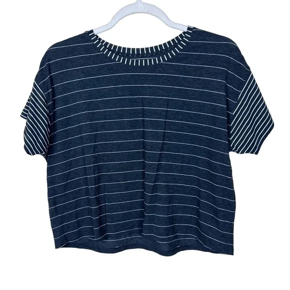 Lululemon Cates Tee Short Serve Stripe Heathered Modern Stripe