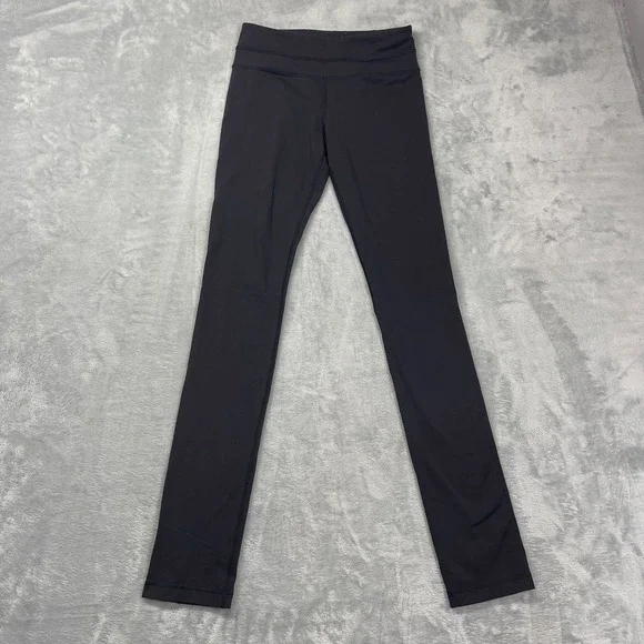 Lululemon Leggings Women 4 (26x33) Black Groove Slim Skinny Leg Athletic Pull On