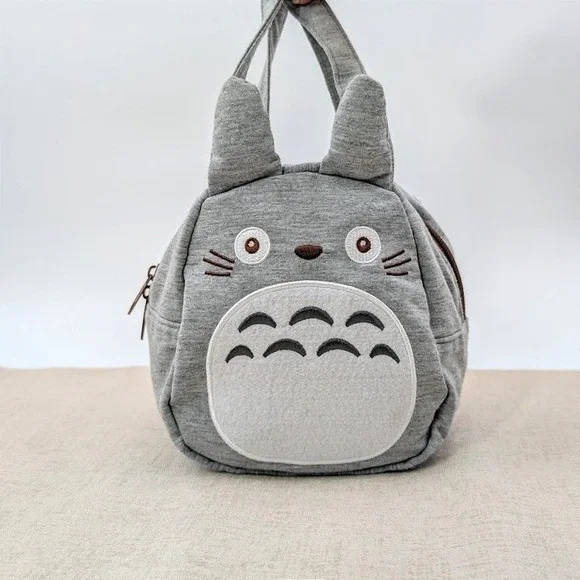 Totoro‎ Pouch Lunch Bag Gray Fabric Mini Size Travel