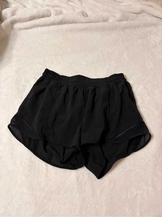 LULULEMON NWOT HOTTY HOT Black Athletic Shorts - Lightweight Running Shorts