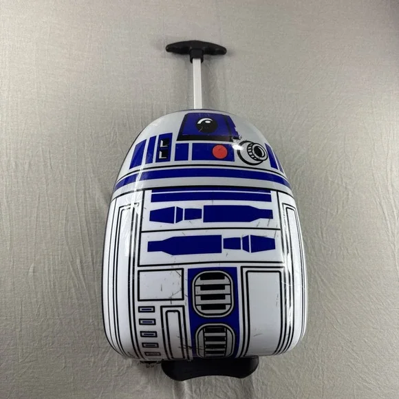 Star Wars R2-D2 Kids Rolling Backpack - White, Blue, Black