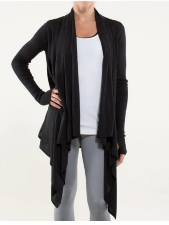 lululemon athletica black Open-Front Cardigan