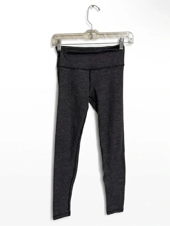 Lululemon Athletica Dark Charcoal High-Waist Leggings- Size 4