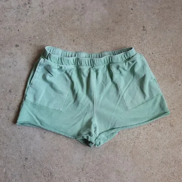 Universal Thread Sage Green Lounge Shorts 100% Cotton Size Large Casual Summer