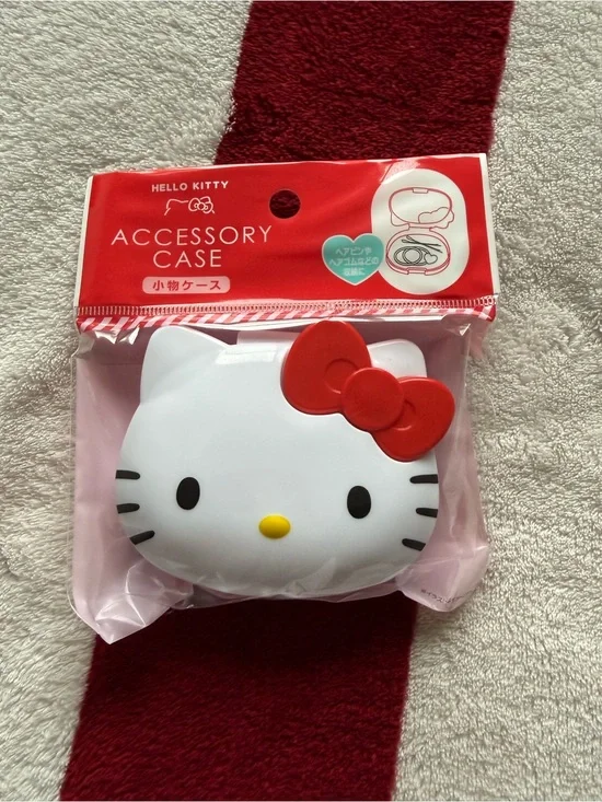 Sanrio Hello Kitty White Accessory Case with Red Bow