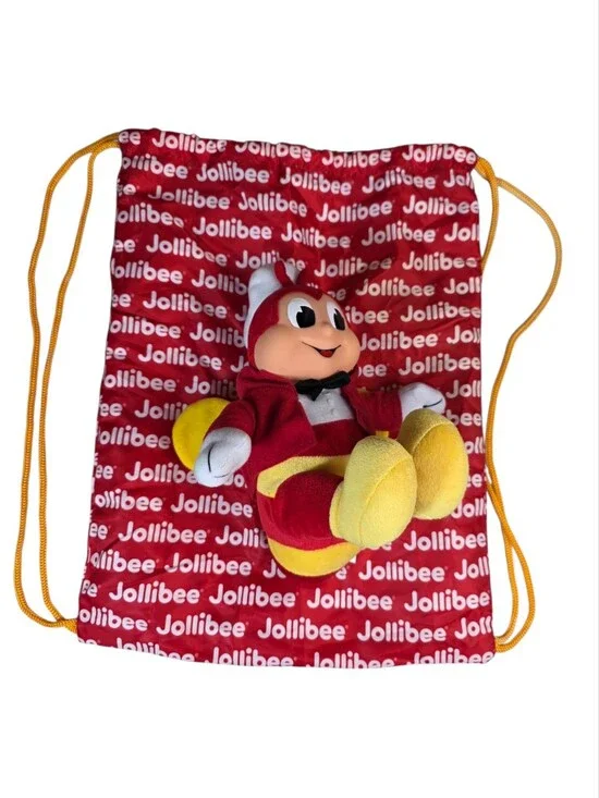 Jollibee plushie drawstring back pack