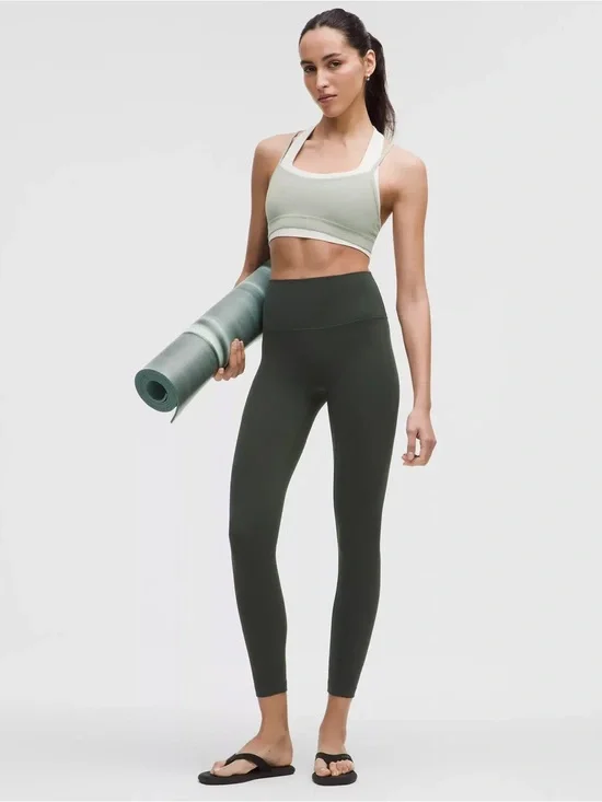 Lululemon High-Rise Sculpting Leggings in Dark Olive