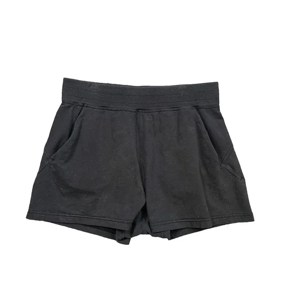 Lululemon Shorts Womens 8 Black Softstreme High Rise Multi Dotted Elastic Waist