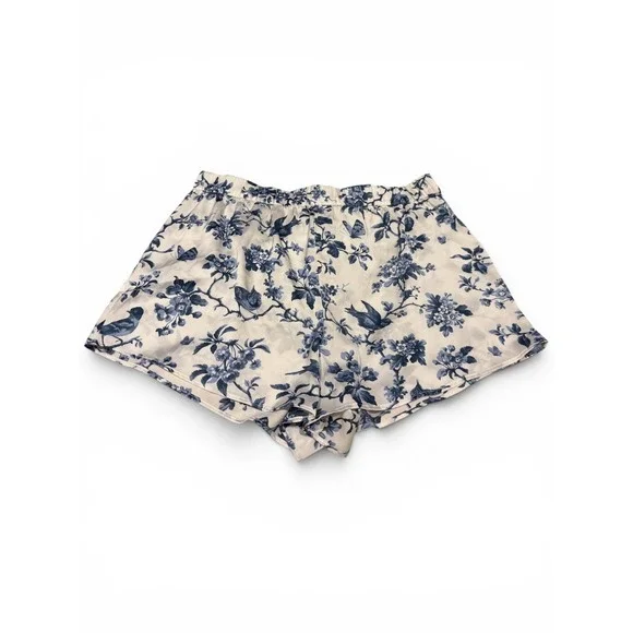 Abercrombie & Fitch Shorts Womens Sleep - Blue Floral Lined Elastic Waist Size M