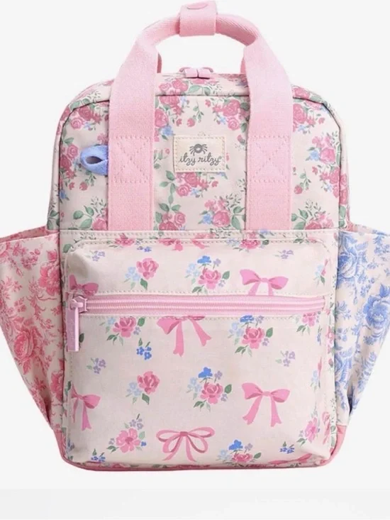 Itzy Ritzy Pink Floral & Bow Kids Backpack