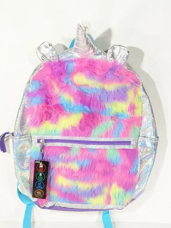 Wonder Nation Fuzzy Fur Unicorn Backpack