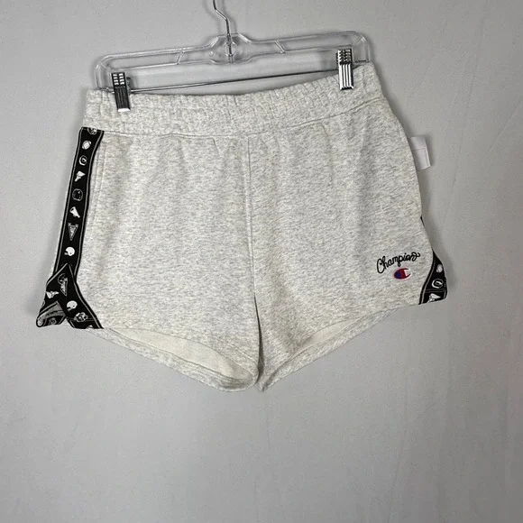 Champion Heather Grey Sweat Shorts With Tape Detail Women's‎ Medium