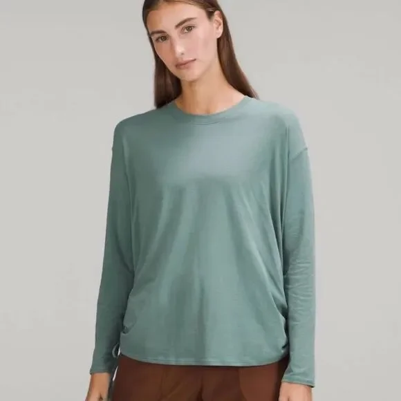 Lululemon Tidewater Pima Cotton Side-Cinch Long Sleeve Shirt XL