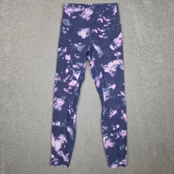 Lululemon Align‎ Leggings Womens 4 Navy Pink Excellent High Rise 25