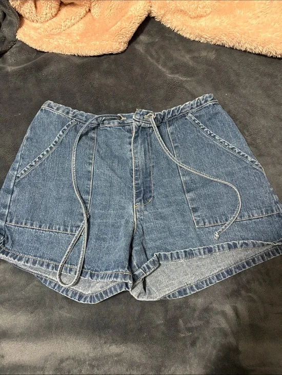OshKosh B'gosh Mid-Blue Drawstring Denim Shorts