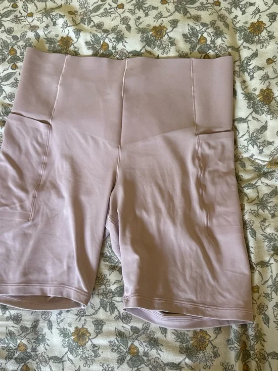 Aerie High-Waist Mauve Purple Women’s Biker Shorts with Side Pockets