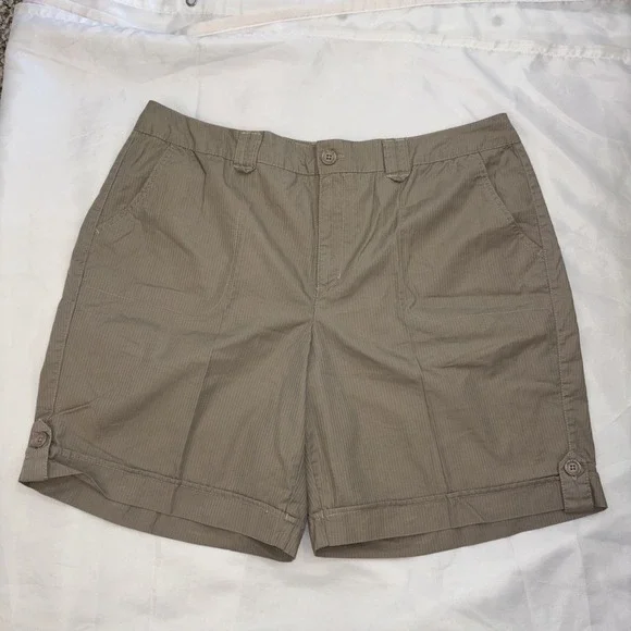 2010 Gloria Vanderbilt Ellyn Short Sz. 16 W Khaki