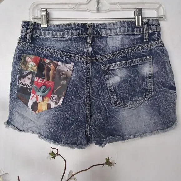 Shorts Cut Off Art To Wear Denim Whimsical Fairy Fairycore Unusual Rare …