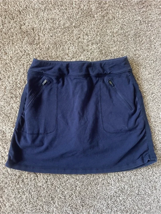 Talbots Navy Active Stretch Golf Skort with Zip Pockets | Size Medium