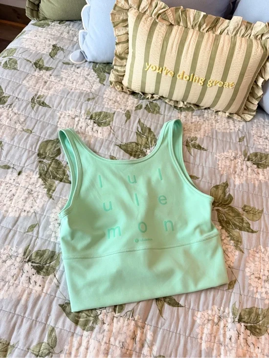 lululemon athletica mint green sports bra top