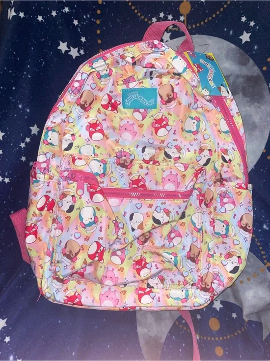 Original Squishmallows Backpack Reflective strap strips Brand New w/Tag