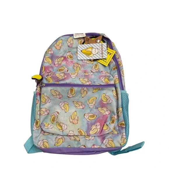 Bioworld Bananya Backpack NWT School Travel Bag Casual Daypack Anime Cat Reflect