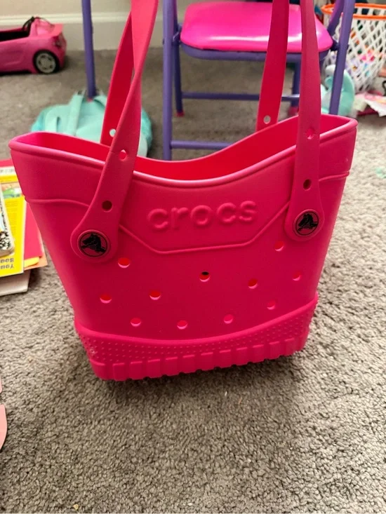 CROCS Kids Bright Pink Jibbitz Tote Bag