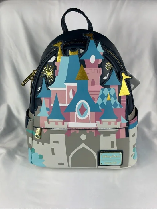 Loungefly Disney Parks Castle Mini Backpack- Disneyland Paris Collectible NWT