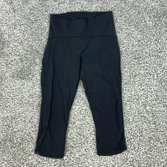 Lululemon Pants Womens 6 Black High Rise Train Times Crop Leggings Yoga Athletic