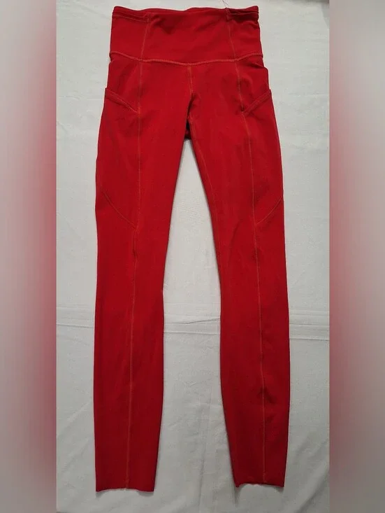 lululemon athletica Red Fast & Free High-Rise 78 Leggings