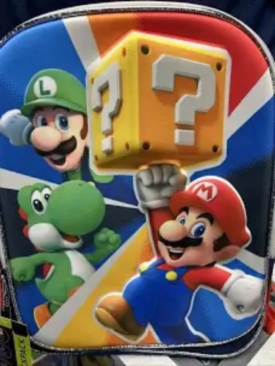 Nintendo Mario Brothers Full Size Backpack with Laptop Padding - New in Package
