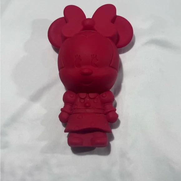Disney‎ Parks MXYZ Red Minnie Mouse Soft Rubber Zipper Pencil Case. CLEAN! CUTE!