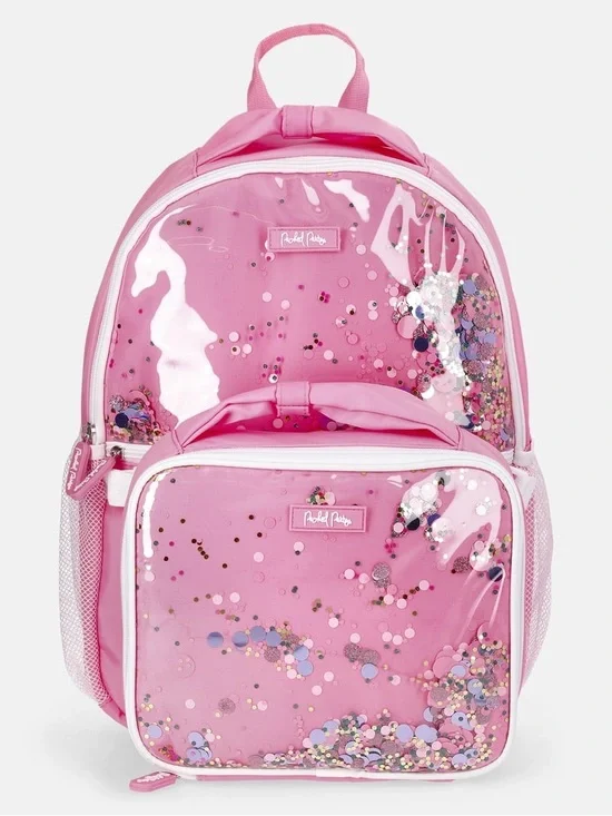 Packed Party Girl’s Confetti Backpack and Insulated Lunch Tote Set W
