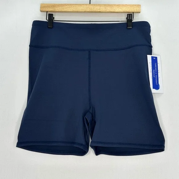 Threads 4 Thought Womens Athleisure Bike Shorts Navy Blue ReActive‎ Size XXL