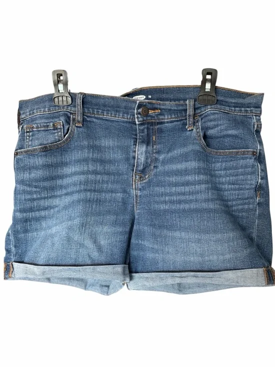 Old Navy Blue Denim Shorts with Contrast Stitching