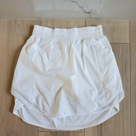 Lululemon Hotty Hot Skirt Womens 4 Long White High Rise Tennis Skort W8AECT