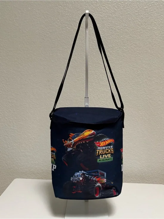 Navy Monster Trucks Live Shoulder Bag