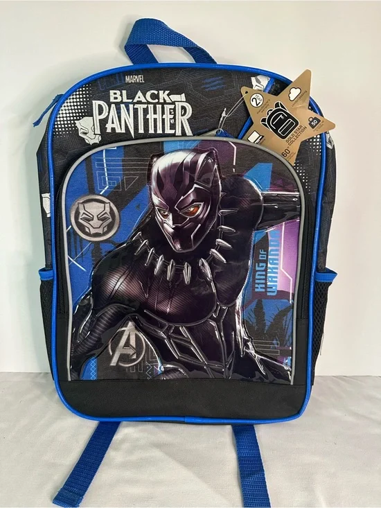 Marvel Black Panther Backpack - Blue & Black with Purple Accents
