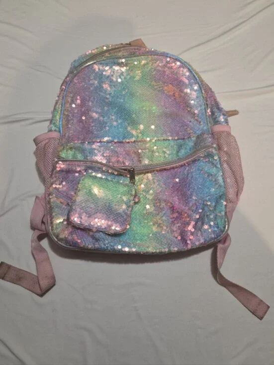Children's Place girls 18 inch sparkle colorful back to school bookbag #07