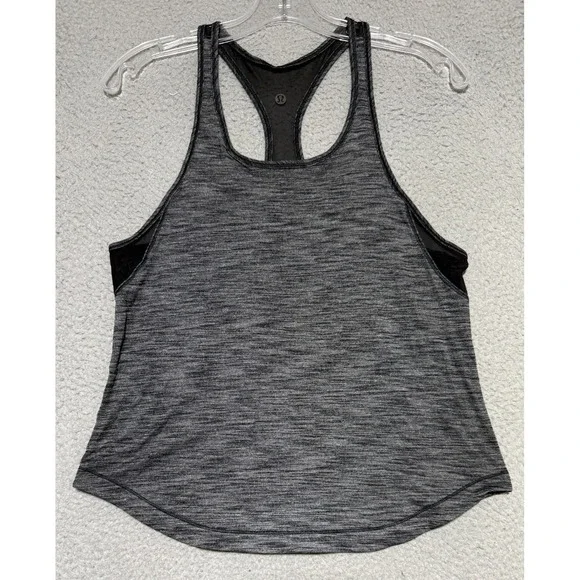 Lululemon Racerback tank top Womens Small Gray Black