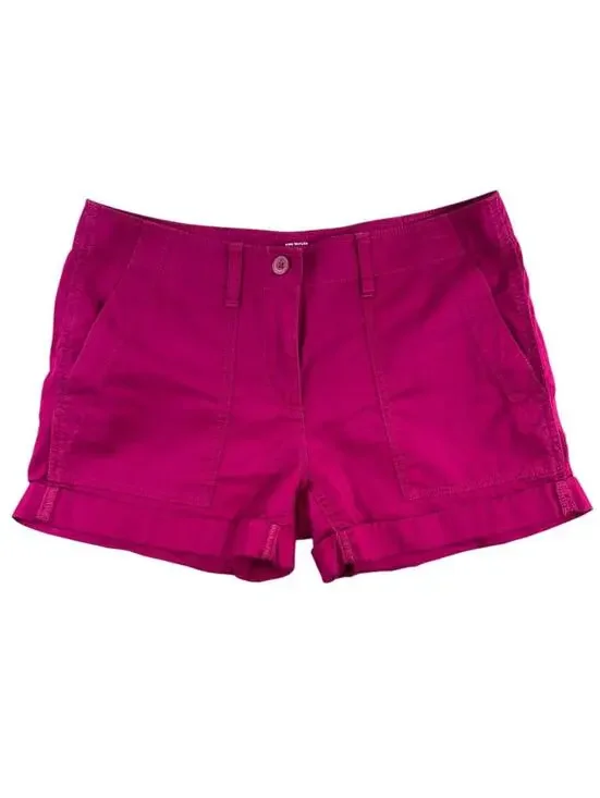 Ann Taylor LOFT Magenta Boyfriend Cargo Shorts‎