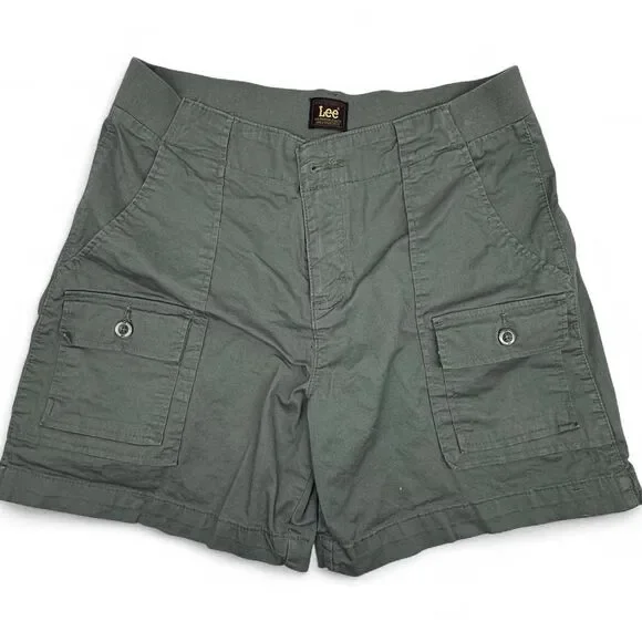 Lee Women's Green and Khaki Shorts