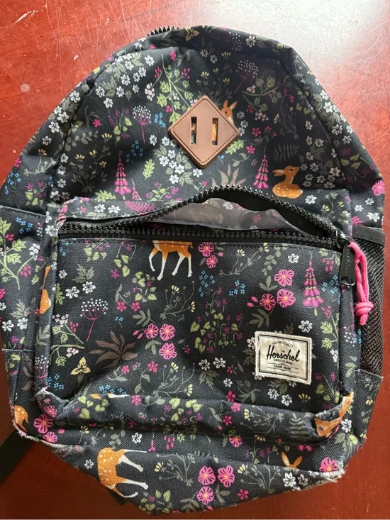 Herschel Supply Company Kids Black Floral & Deer Mini Backpack