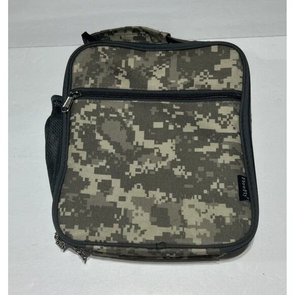 FlowFly Insulated Lunch Bag – Camouflage Print – 11“ x 9“ x 3“
